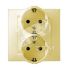 15 Розетка двойная 2Р+Е Schuko 16А 250В винтовой зажим слоновая кость Simon 1590459-031