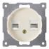 Розетка двойная телефон/компьютер RJ11/RJ45 кат.5e, цвет бежевый (серия Florence) OneKeyElectro 2172794
