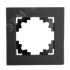Рамка 1-местная, стекло, серия Катрин, GFR00-7001-05, черный STEKKER GFR00-7001-05 49178