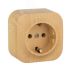 Quteo Розетка с заземлением без шторок наружная дерево Daccord/Legrand 782271
