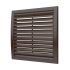 Решетка вентиляционная вытяжная наружная, из ASA пластика 150х150, цвет Коричневый ERA 1515РРН кор