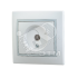 Розетка ТВ проходная белый с серой вставкой Lezard 701-0215-129
