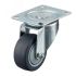 Колесо поворотное, диаметр 75мм, грузоподъемность 70кг, термопластичная серая резина, полипропилен Стелла-техник N48075TPR