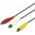 Кабель 3 RCA - 3 RCA, длина 10 метров, черный, 17-0207, REXANT 17-0207