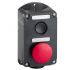 Пост управления ПКЕ 212-2 У3, 10А, 660В, 2 элемента, чёрный цилиндр и красный гриб, накладной, IP40 Электротехник ET519069