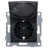 GUSI Ugra механизм розетки 1-ой с/з с з/ш и крышкой,  скрытая  установка, 16А, 250В. Цвет графит. GUSI Electric С11Р91-010
