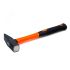 Молоток слесарный 0.3 кг квадратный боек фибергласовой обрезиненной ручкой Hortz 450449