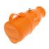 Розетка переносная влагозащищенная с крышкой, с/з, 16 А, IP44, каучук оранжевая, REXANT REXANT 111-123