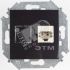 Розетка компьютерная RJ45 категория 5е черный глянец Simon 1591598-032