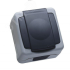 герметичная серая розетка с крышкой IP55 (винтовой зажим) Makel 36064029