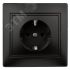 Розетка Intro Plano 1-206-05 с заземлением 2P+E Schuko со шторками, 16А-250В, IP20, СУ, антрацит ЭРА Б0053928