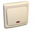 ЭТЮД Выключатель одноклавишный скрытый с подсветкой бежевый сх.1 SE (Systeme) BC10-005K