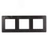 Рамка для розеток и выключателей Серия 12 12-5103-05 на 3 поста, Сатин, антрацит ЭРА Б0052523