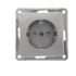 W59 Розетка скрытая с заземлением  матовый хром SE (Systeme) RS16-152-5-86