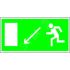 Знак безопасности BL-3517.E08''Напр. к эвакуационному выходу налево вниз'' Белый свет a12972
