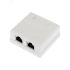Розетка компьютерная внешняя 2-порта RJ-45 8P8C FTP экранированная кат6, REXANT 03-0146