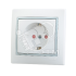 Мира Розетка х1 защ от детей бел с вст сер Lezard 701-0215-124