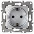 Розетка 2P+E Schuko, 16A-250В, Эра12, алюминий, 12-2101-03 ЭРА Б0014677