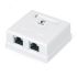 Розетка компьютерная RJ-45(8P8C), категория 5e, экранированная, двойная, внешняя, Dual IDC Cabeus WS-8P8C-Cat.5e-SH-2