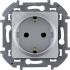 Розетка 2К+З немецкий стандарт 16 А 250 В~ INSPIRIA алюминий Daccord/Legrand 673722