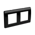 Рамка на 2+2 модуля (двухместная), черная
