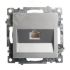 Розетка компьютерная 1-местная RJ-45 (механизм), серия Катрин, серебро STEKKER GLS00-7107-03