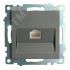 Розетка компьютерная одноместная (механизм) RJ-45 серия Катрин графит STEKKER STEKKER GLS00-7107-06 49418