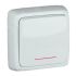 Переключатель одноклавишный наружный с изоляционной пластиной с индикацией белый 10А HEGEL ВА10-164