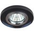 Светильник декор стекло круглое MR16,12V/220V, 50W, хром/черный DK7 CH/BK ЭРА C0043793