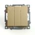 Выключатель трехклавишный (механизм) серия Катрин золото STEKKER STEKKER GLS10-7108-08 49219