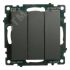 Выключатель трехклавишный (механизм) серия Катрин графит STEKKER STEKKER GLS10-7108-06 49415