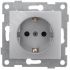 GUSI Bravo механизм розетки 1-ой с/з с з/ш,  скрытая  установка, 16А, 250В. Цвет серебро. GUSI Electric С10Р4-004