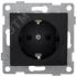 GUSI Bravo механизм розетки 1-ой с/з с з/ш,  скрытая  установка, 16А, 250В. Цвет графит. GUSI Electric С10Р4-010