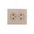 KARINA Розетка двойная б/з керамика крем (10шт/120шт) Lezard 707-0300-128