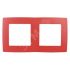 Рамка на 2 поста, Эра12, красный, 12-5002-23 ЭРА Б0019397