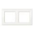 Рамка 2-местная для вертикальной и горизонтальной установки. Серия- Eco Profi. Материал- термопласт. Цвет- белый JUNG EP482WW