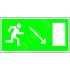 Знак безопасности BL-3015B.E07''Напр. к эвакуационному выходу направо вниз'' Белый свет a14585