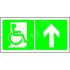 Знак безопасности BL-3015.E69''Напр. движения к эвакуац. выходу МГН прямо'' Белый свет a18548