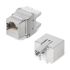 Вставка Keystone Jack RJ-45(8P8C), 180 градусов, категория 5e, экранированная, Dual IDC (110&Krone type) Cabeus KJ-RJ45-Cat.5e-SH-180