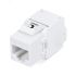 Вставка Keystone Jack RJ-45(8P8C), 180 градусов, категория 6A, без инструмента Toolless, белая Cabeus KJ-RJ45-Cat.6A-180-Toolless