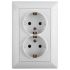 Розетка 2X2P+E Schuko, 16А-250В, СУ, Solo, белый, 4-205-01 ЭРА Б0043333