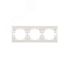 MIRA Рамка 3 поста горизонтальный белая без вставок Lezard 701-0200-148