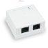 Компьютерная розетка 8P8C (RJ-45), UTP, Cat.5e, 2 порта СУПР 10-0309