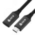 Удлинитель USB 3.1 Type C на Type С, 0.5 м., AL черный, армированный Greenconnect GCR-54075