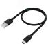 Кабель Micro USB, 0.5 м., черный, быстрая зарядка Greenconnect GCR-53608