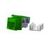 Вставка Keystone Jack RJ-45(8P8C) категория 6 зеленая Hyperline KJ9-8P8C-C6-90-GN