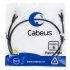 Патч-корд U/UTP, категория 6, 2xRJ45/8p8c, неэкранированный, черный, PVC, 1м Cabeus PC-UTP-RJ45-Cat.6-1m-BK