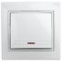 Выключатель Intro Plano 1-102-01 одноклавишный с подсветкой, 10А-250В, IP20, СУ, белый ЭРА Б0053729