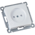MASTER Розетка одноместная со шторками, скрытой установки, в рамку, белый HEGEL РС16-402