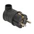 Вилка угловая каучуковая 230В 2P+PE 16A IP44 DIY EKF RPS-017-16-230-44-r